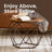 Set of 2 Coffee Tables - Steel Frame - Brown and Black - Removable Tabletop