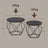 Round Coffee Tables Set - Steel - Modern