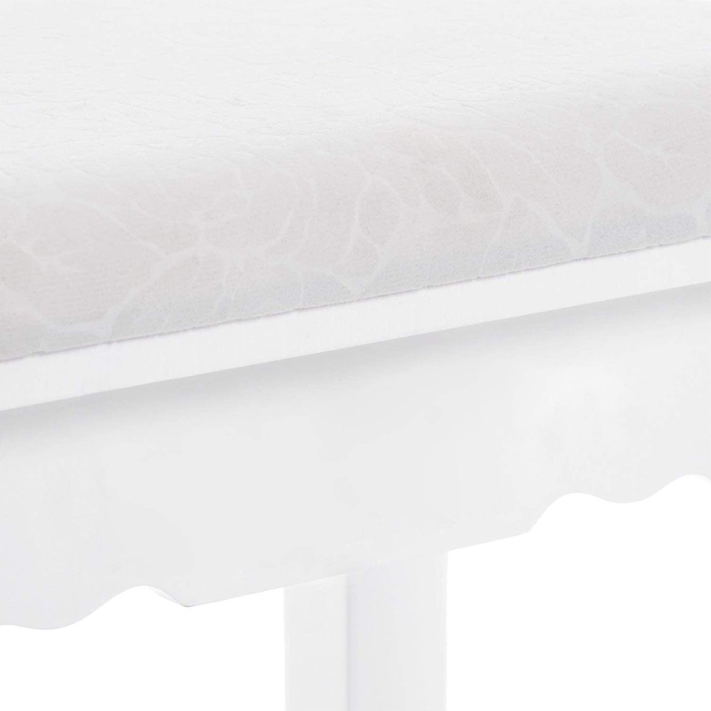 Dressing Stool - White - Rubberwood