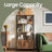 Large Bookcase - Wood - Camel Brown - With Doors and Tall Legs