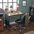 Folding Writing Desk - Wood - Rustic Brown and Black - 8 Hooks