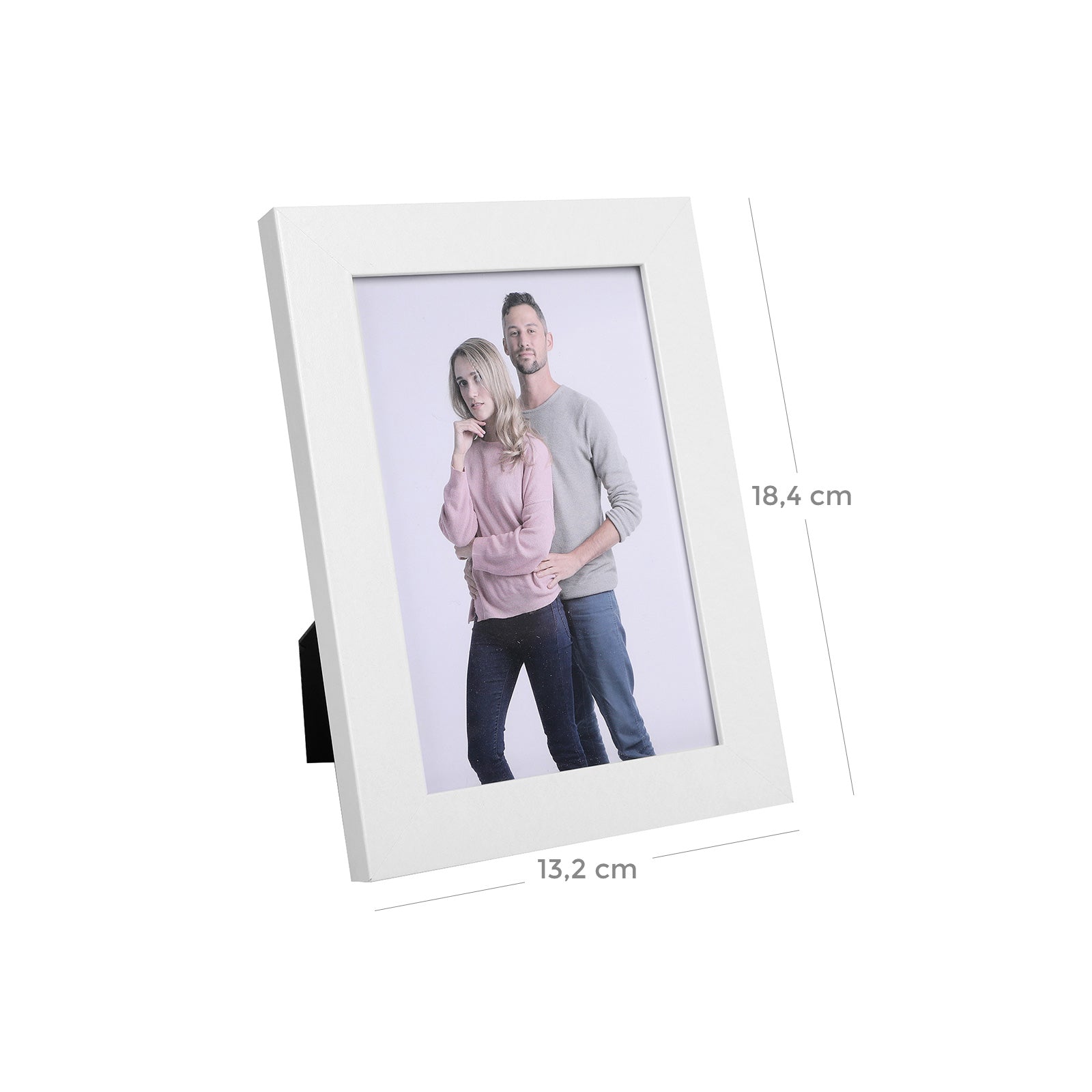 Picture Frame Set - Glass - White - Includes 5 Frames for 4" x 6" Photos
