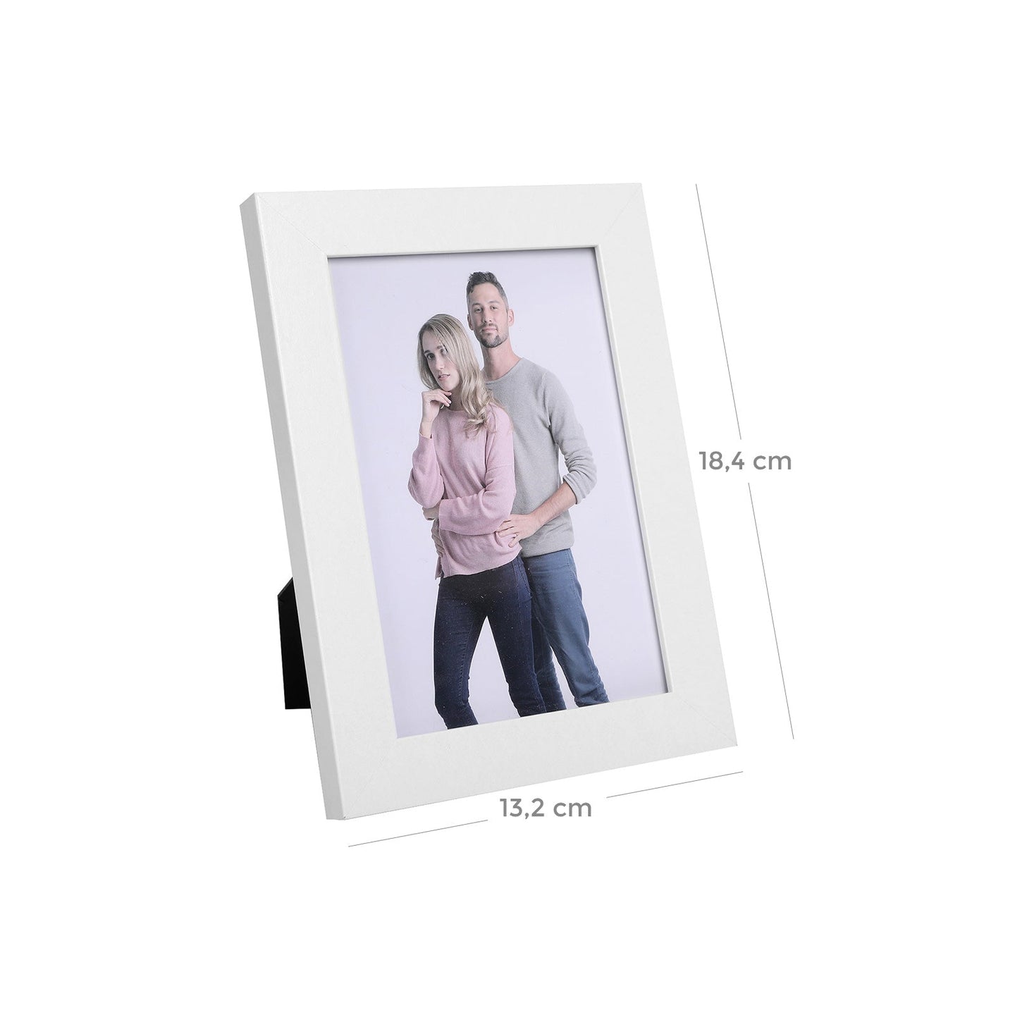Picture Frame Set - Glass - White - Includes 5 Frames for 4" x 6" Photos
