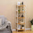 Bathroom Shelf - 5-Tier Design - Bamboo - Natural White