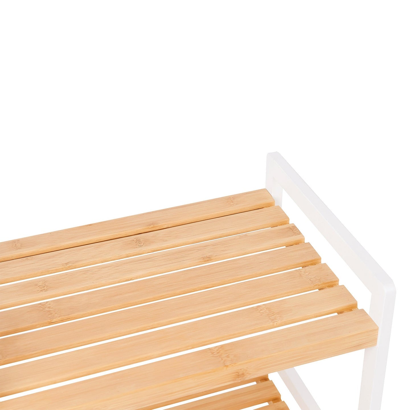 Bathroom Shelf - 5-Tier Design - Bamboo - Natural White