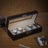 Watch Display Box - Lockable with 5 Slots - Glass - Black
