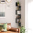 5-Tier Floating Wall Shelf - Wood - White - Zigzag Design