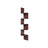 5-Tier Floating Wall Shelf - Wood - White - Zigzag Design