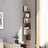 5-Tier Floating Wall Shelf - Wood - White - Zigzag Design