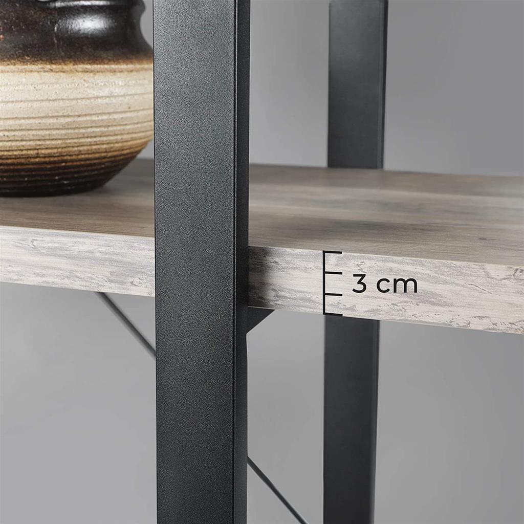 5-Tier Bookcase - Wood - Rustic Brown - Stable and Secure Design