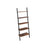 Ladder Bookcase - Iron - Rustic Brown - 5-Tier Design with Wall Support