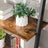 Ladder Bookcase - Iron - Rustic Brown - 5-Tier Design with Wall Support