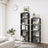5 Tier Bookcase - Metal - Black - Open Shelves for Home and Studio Use