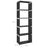 5 Tier Bookcase - Metal - Black - Open Shelves for Home and Studio Use