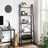 5-Tier Bookcase - Metal - Rustic Brown