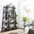 5-Tier Bookcase - Metal - Rustic Brown