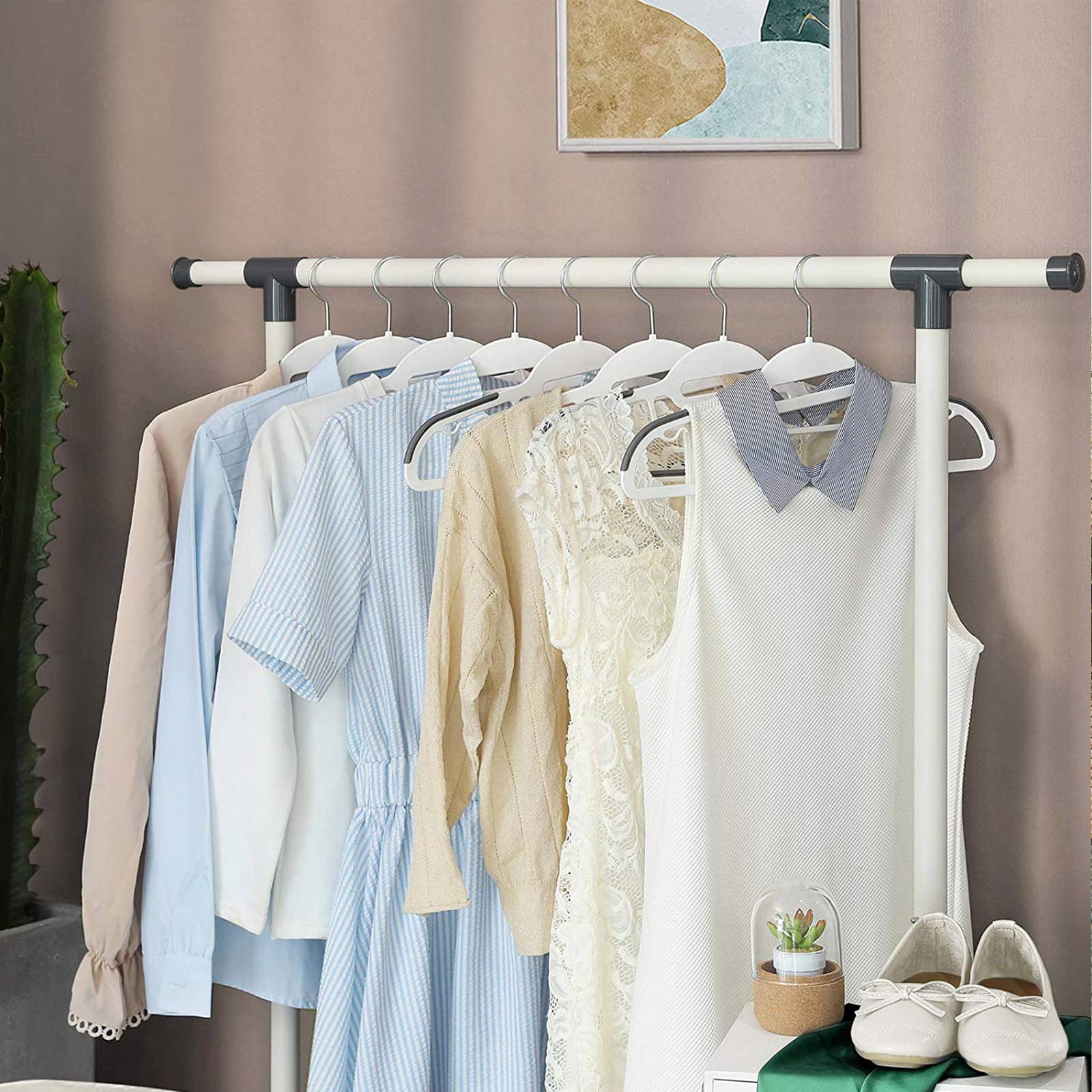 Suit Hangers - Premium Plastic - Grey - Non-Slip