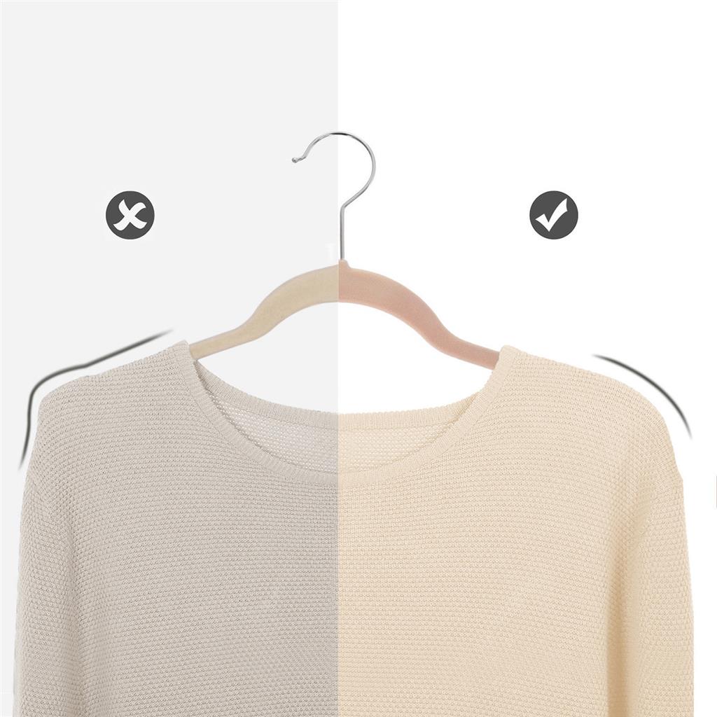 Velvet Hanger Set - Velvet - Pink - 50 Thin and Durable Hangers with 360° Swivel Hooks