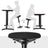 Ergonomic Wobble Stool - Metal - Black - 360° Swivel