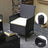 Garden Furniture Set - Black and Beige - Polyrattan