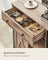 Freestanding Storage Cabinet - Wood - Rustic Brown and Black - Sliding Barn Door and Drawer