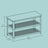 Shoe Bench - Steel - Rustic Brown and Black - 2 Shelves for Entryway Organization