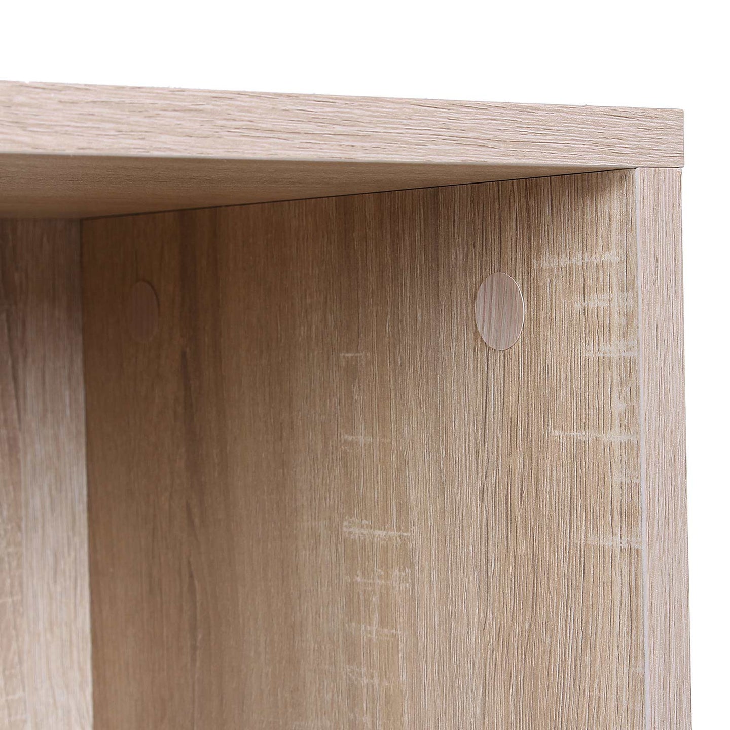 3-Tier Storage Shelf - 6 Compartments - Wood - White