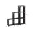 Cube Bookcase - MDF - Black - 6 Storage Compartments with High Load Capacity