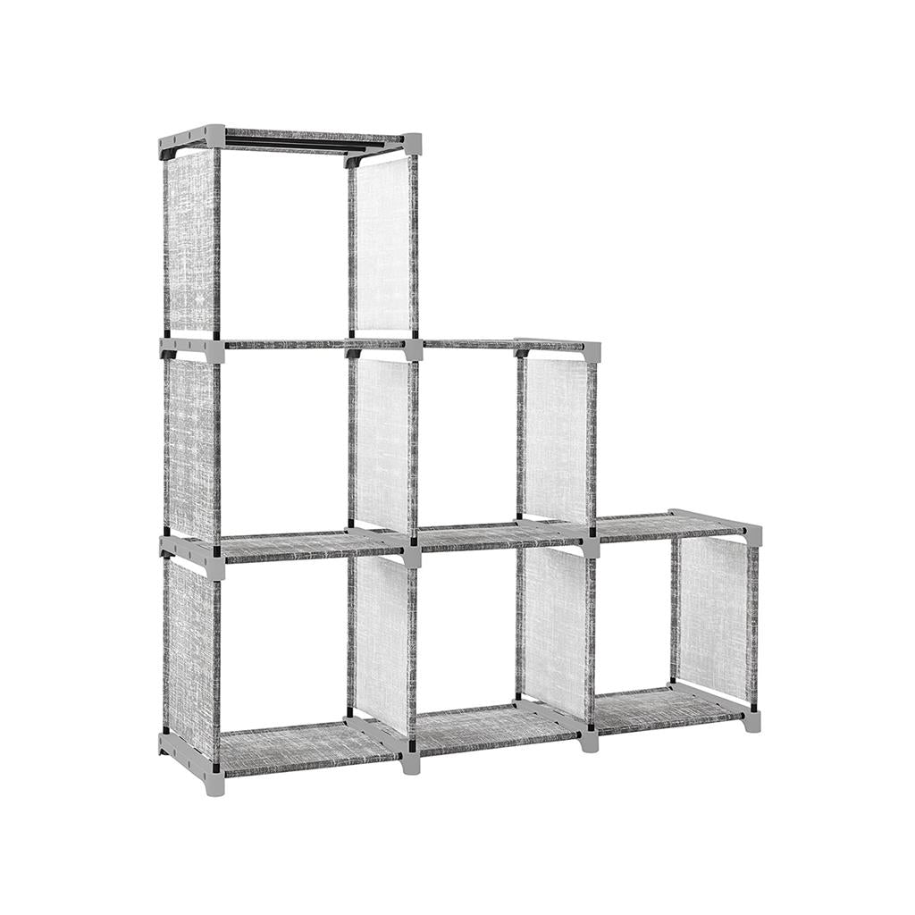 Cube Storage Rack - Engineered Wood - Heather Grey - Versatile Organiser for Living Spaces