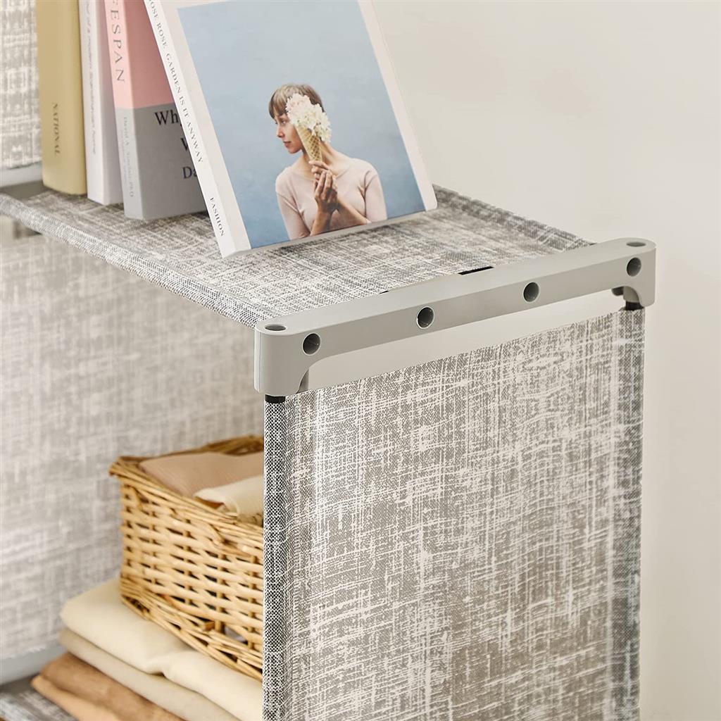 Cube Storage Rack - Engineered Wood - Heather Grey - Versatile Organiser for Living Spaces