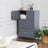 Storage Cabinet - Metal - Grey - 6 Doors