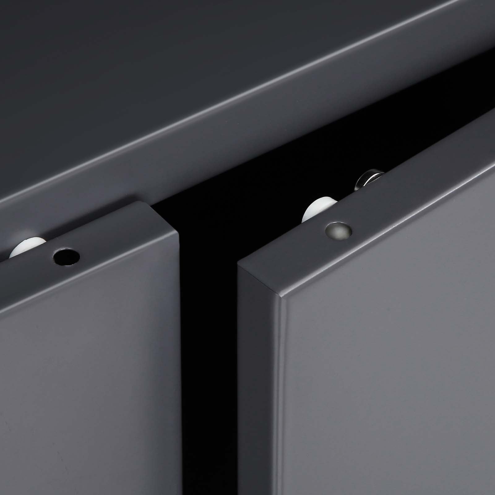 Storage Cabinet - Metal - Grey - 6 Doors