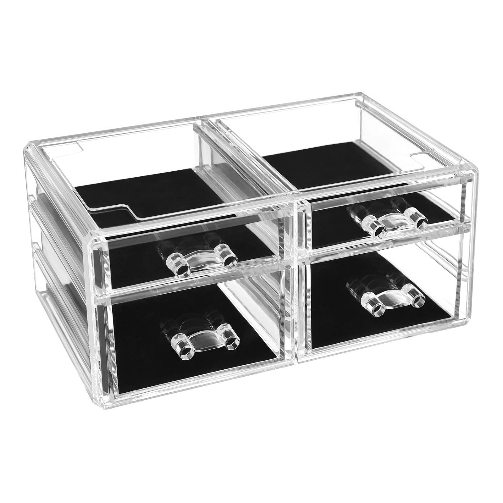 Makeup Organiser - Acrylic - Clear - 6-Drawer Cosmetic Storage Case