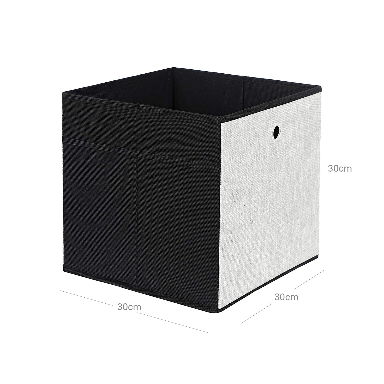 Foldable Storage Boxes - Fabric - White, Grey, and Black - Multi-Functional Toy Organizer