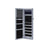 Jewelry Armoire - Wood - Grey - Lockable Wall-Mounted with Mirror and 6 LEDs