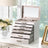 Jewellery Box - Wood - White - 6 Layers with 5 Drawers