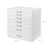 Jewellery Box - Wood - White - 6 Layers with 5 Drawers