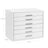 6-Layer Wooden Jewellery Box - White - Organiser for Necklaces