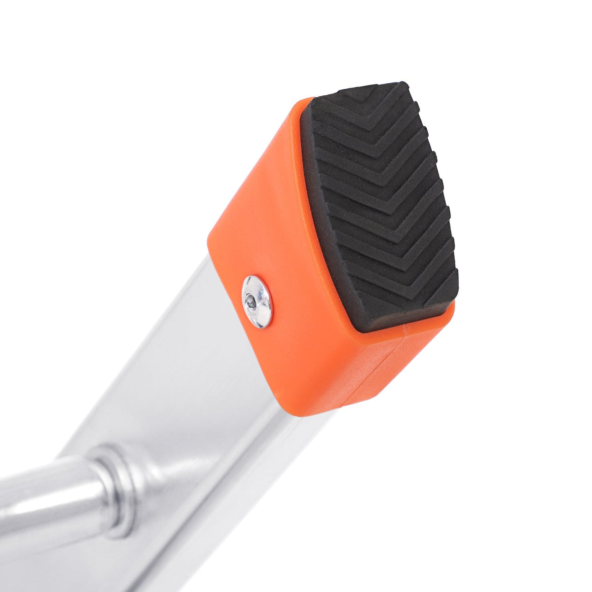 6 Steps Ladder - Aluminium - Black - Folding Design with Tool Tray and Anti-Slip Feet