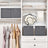 Storage Boxes Set - Fabric - Grey - Foldable Organiser Bins for Toys and Clothes