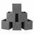 Storage Boxes Set - Fabric - Grey - Foldable Organiser Bins for Toys and Clothes