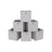 Set of 6 Foldable Fabric Storage Cubes - Grey - Toy and Clothes Organizer Bins