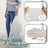 Heavy-Duty Drawstring Trash Bags - Plastic - White - 180-Piece for 8-Gallon Kitchen Waste