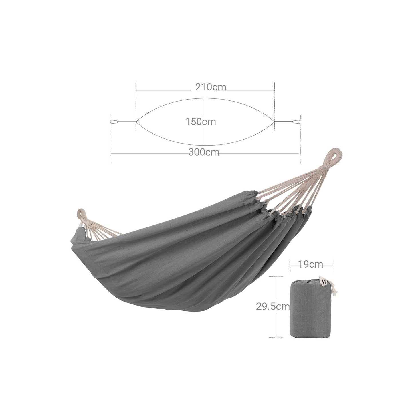 Hammock - Cotton - Multicolor - Portable