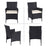 Garden Furniture Set - Black and Beige - Polyrattan