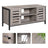 TV Console Unit - Wood - Rustic Brown - Louvered Doors