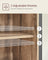 Freestanding Storage Cabinet - Wood - Rustic Brown and Black - Sliding Barn Door and Drawer
