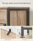 Freestanding Storage Cabinet - Wood - Rustic Brown and Black - Sliding Barn Door and Drawer