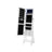 Jewelry Armoire - MDF - White - Lockable with Bevel Edge Mirror and 8 LEDs