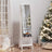 Jewelry Armoire - MDF - White - Lockable with Bevel Edge Mirror and 8 LEDs